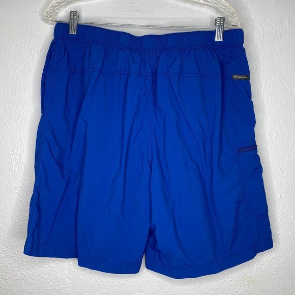 Columbia men's L, royal blue swim trunks/shorts with mesh liner + elastic waist. - Picture 2 of 7